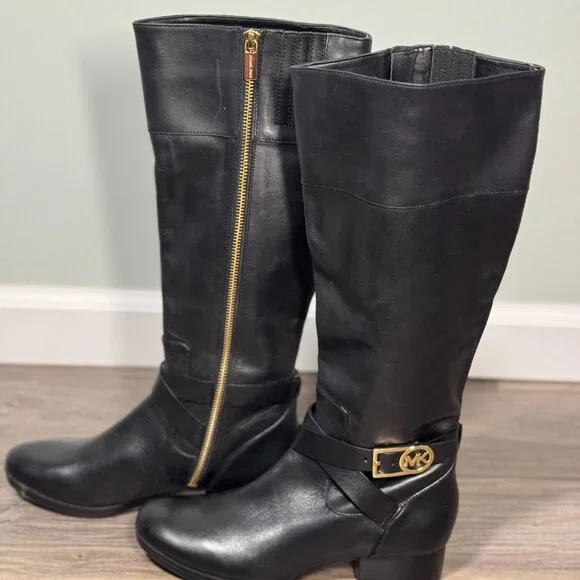 Black Michael Kors Tall Boots - Picture 4 of 6